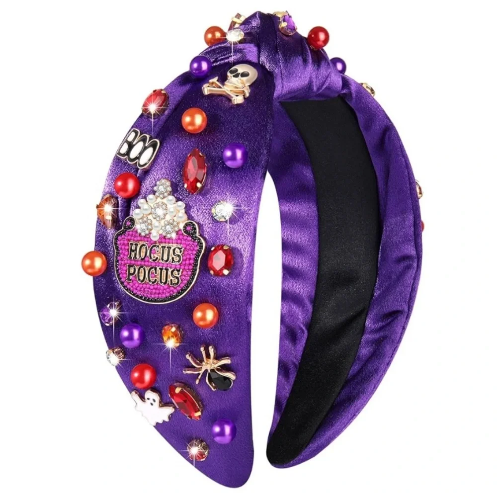 Halloween Hocus Pocus Purple Embellished Headband